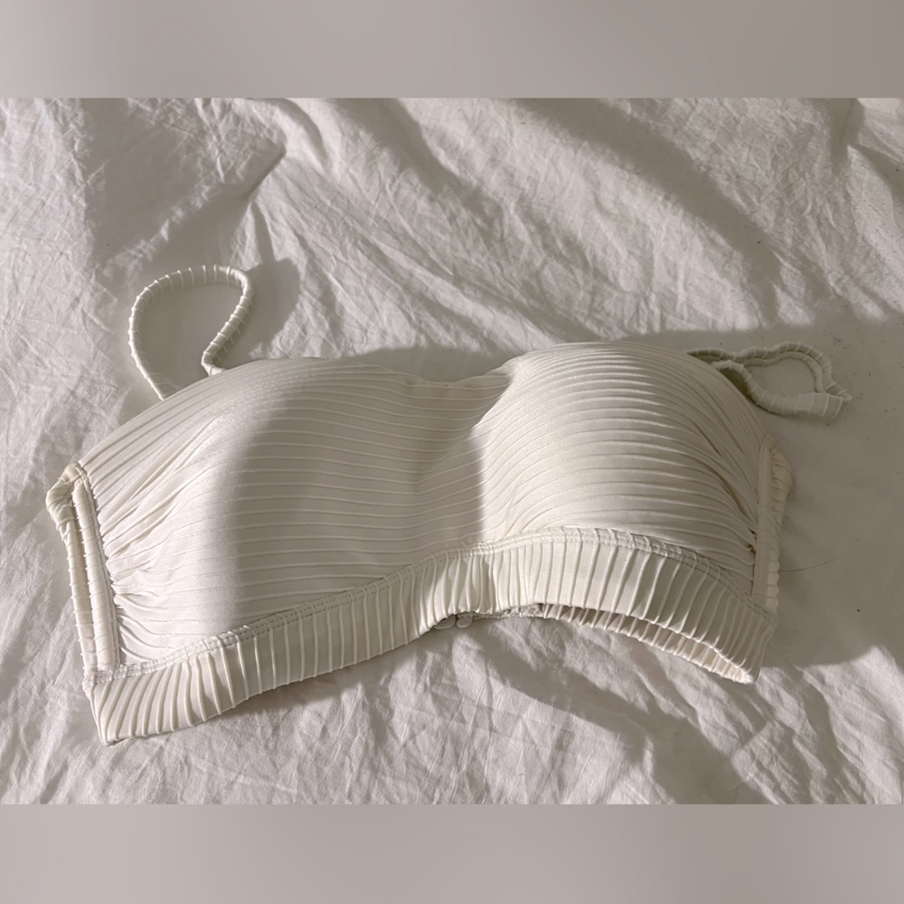 kona sol white bandeau swimsuit top